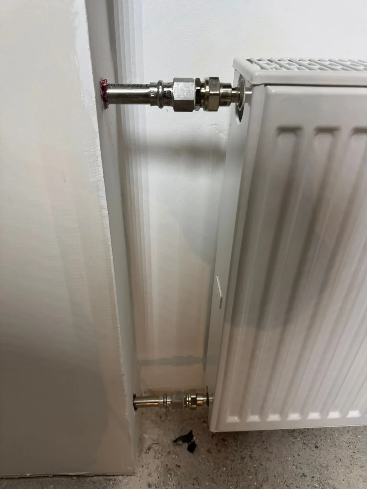 Clean column radiator after installation